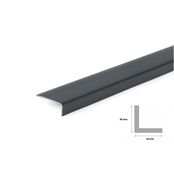 1m Unequal Anthracite Plastic Pvc Corner 90 Degree Angle Trim