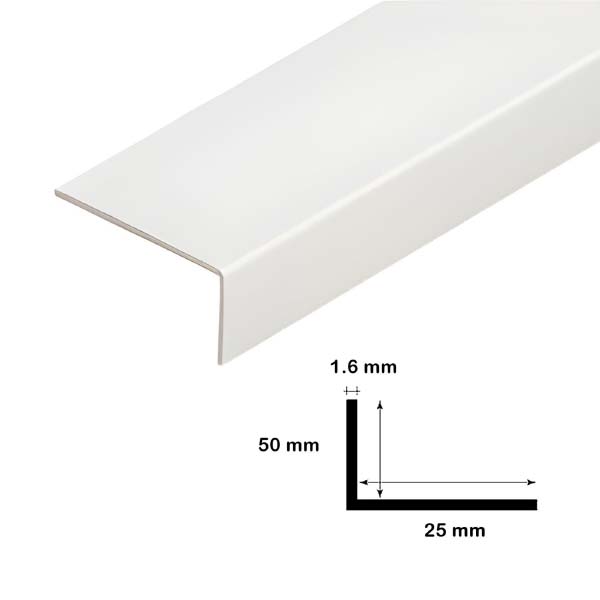 2.5m Unequal Plastic PVC Corner Protector 90 Degree Angle Trim