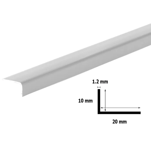 2.5m Unequal Plastic PVC Corner 90 Degree Angle Trim