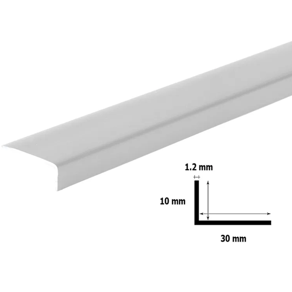 2.5m Unequal Plastic PVC Corner 90 Degree Angle Trim