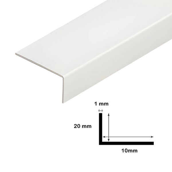 1m Unequal White Plastic Pvc Corner 90 Degree Angle Trim