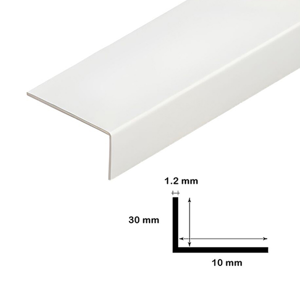 1m Unequal White Plastic Pvc Corner 90 Degree Angle Trim