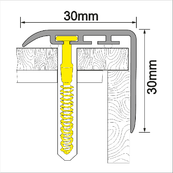 UPVC Anti-Slip Stair Nosing for Stair Treads