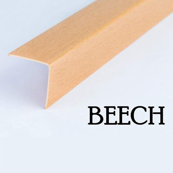 Plastic PVC Corner Angle Trim Wall Corner Guard Edge Protector Wood Effect