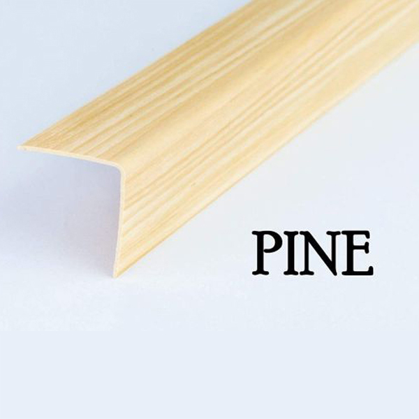 Plastic PVC Corner Angle Trim Wall Corner Guard Edge Protector Wood Effect