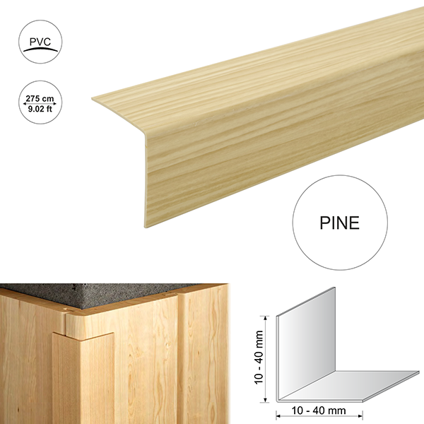 Wood Effect Plastic Pvc Corner 90 Degree Angle Trim