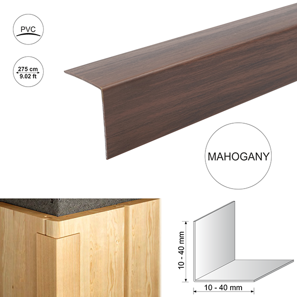 Wood Effect Plastic Pvc Corner 90 Degree Angle Trim