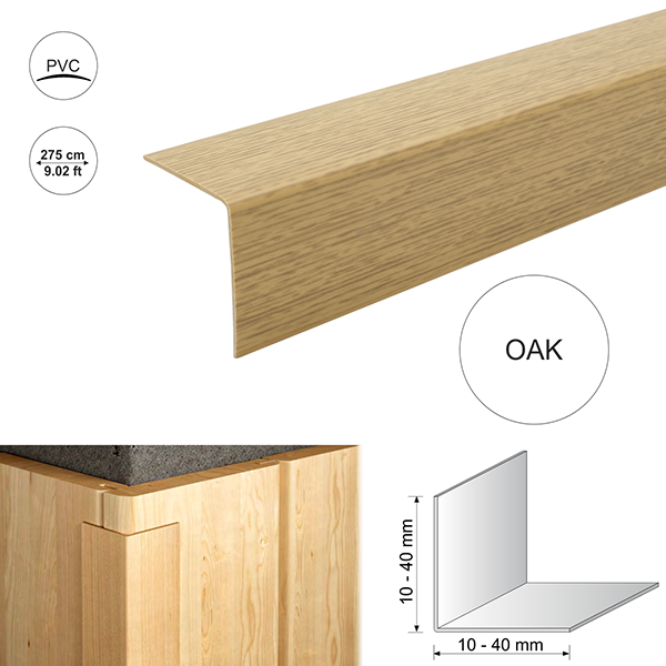 Wood Effect Plastic Pvc Corner 90 Degree Angle Trim