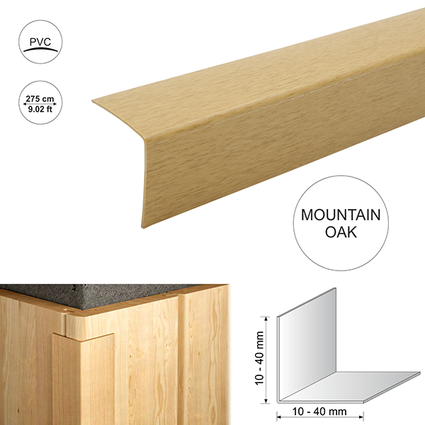 Wood Effect Plastic Pvc Corner 90 Degree Angle Trim