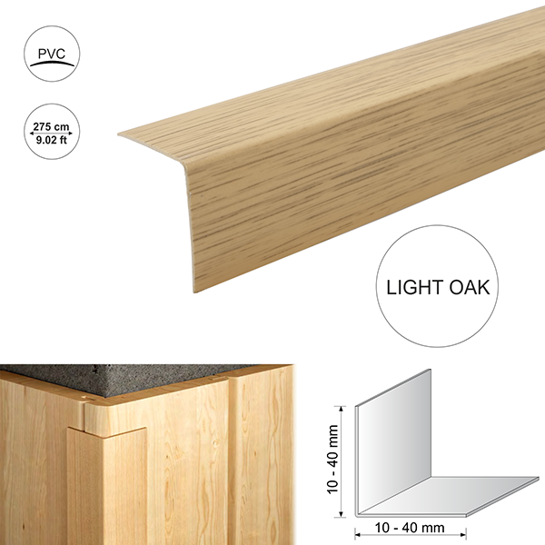 Wood Effect Plastic Pvc Corner 90 Degree Angle Trim