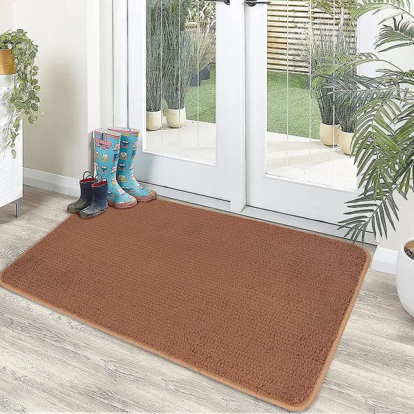 Door Mats Outdoor Indoor Doormat-Rubber Non Slip Absorbent Front Door Mats  for Outside Entry Entrance-Dirt Trapper Mat for Muddy Paws and